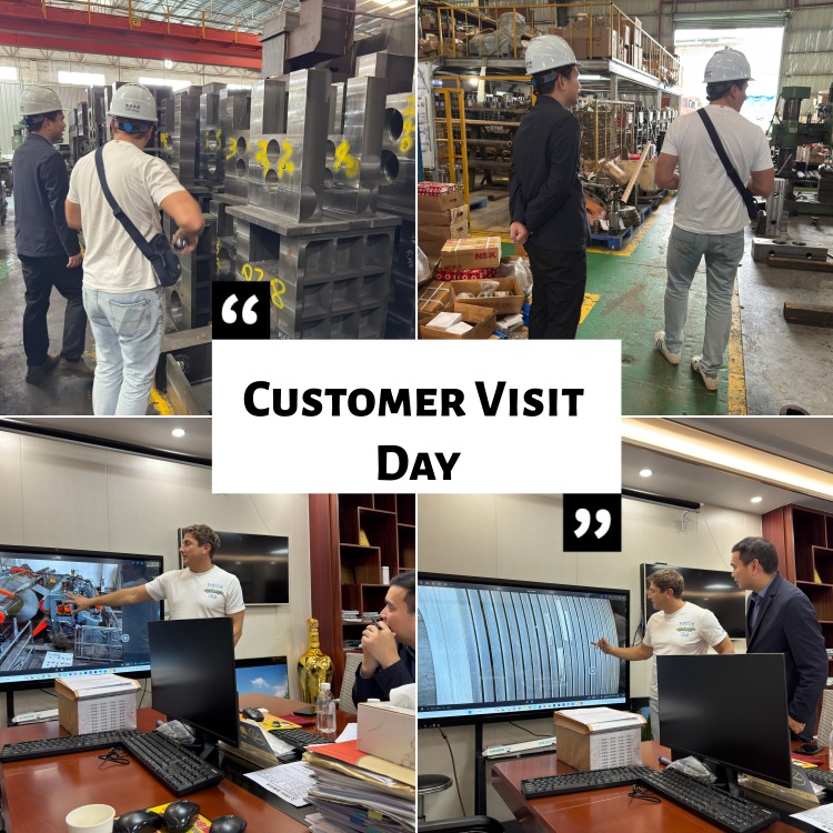 Пољски купци у фабрици машина за резање металних калемова